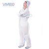 Overol blanco desechable tipo 5 y 6 SMS con puntada overlocking