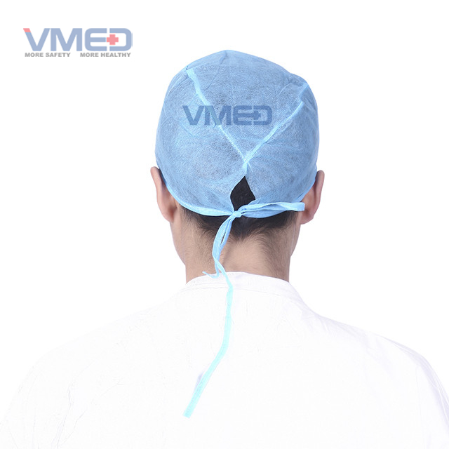 Gorra de doctor azul médica no tejida